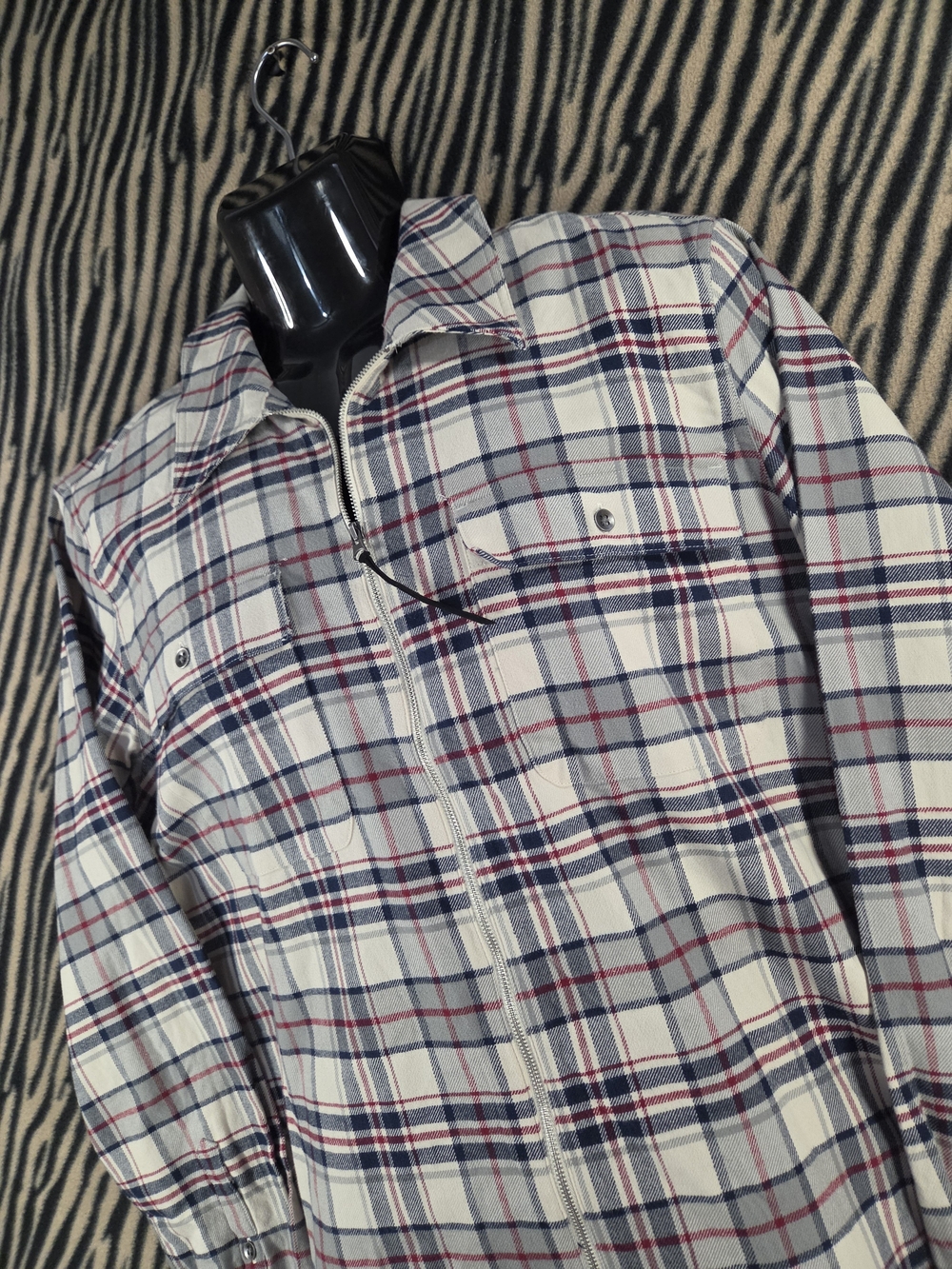 Chaps NWT Men's Long-Sleeve Full-Zip Plaid Flannel XXL